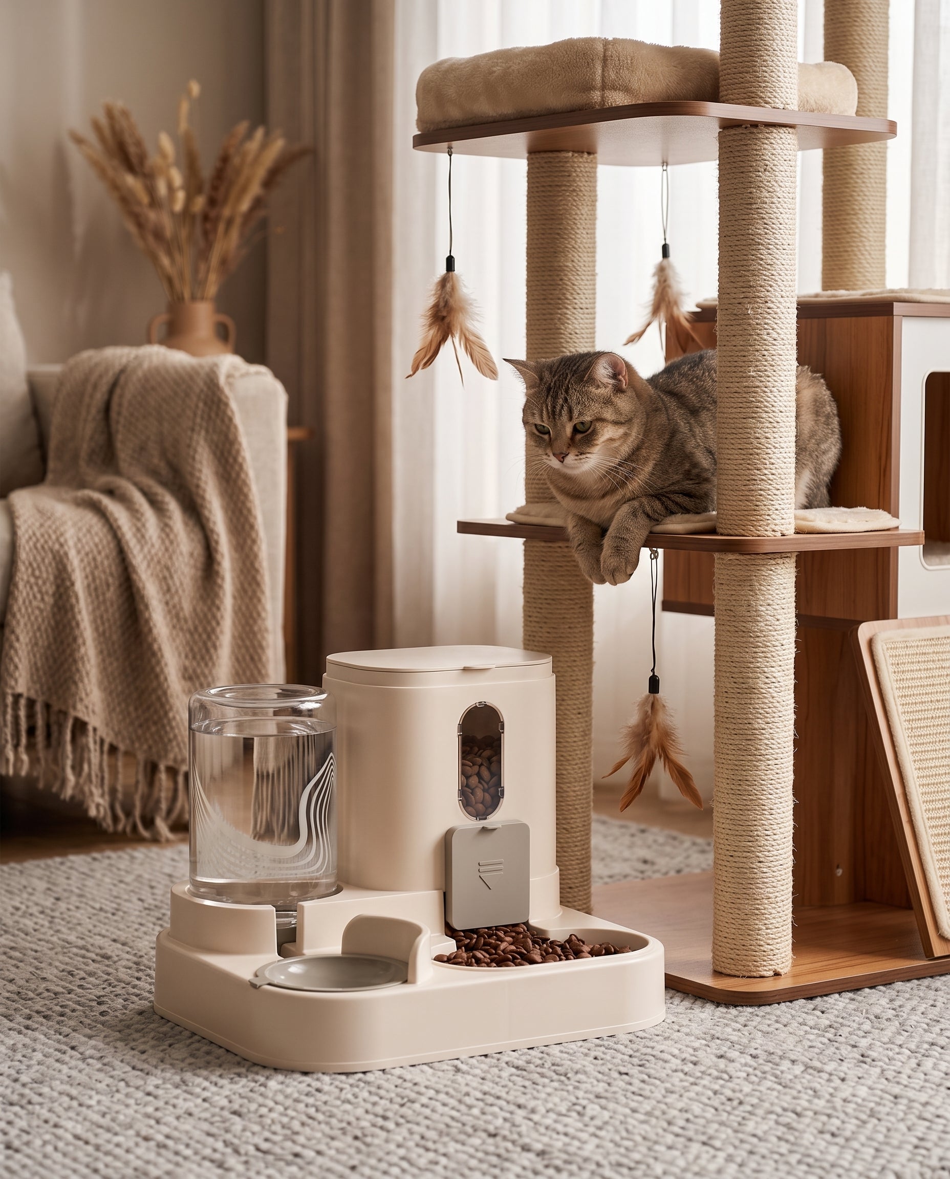 Distributeur nourriture et eau chats — image 2